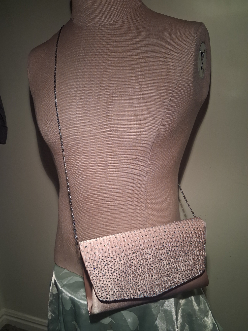 NWT Kendall & James Satin Rhinestone Crossbody